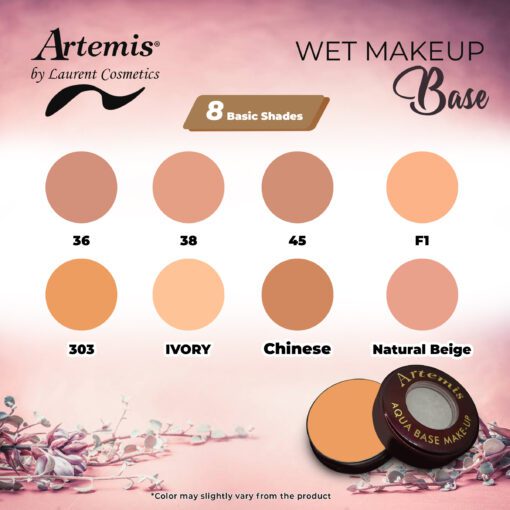 Artemis Aqua Base Makeup Shade Card